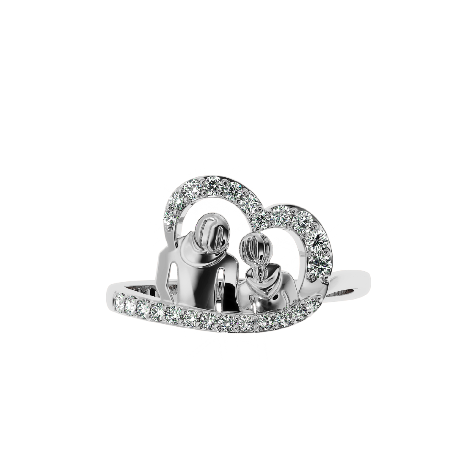 Buy 0.31Ct Heartfelt Connection Diamond Ring | Solitairekart